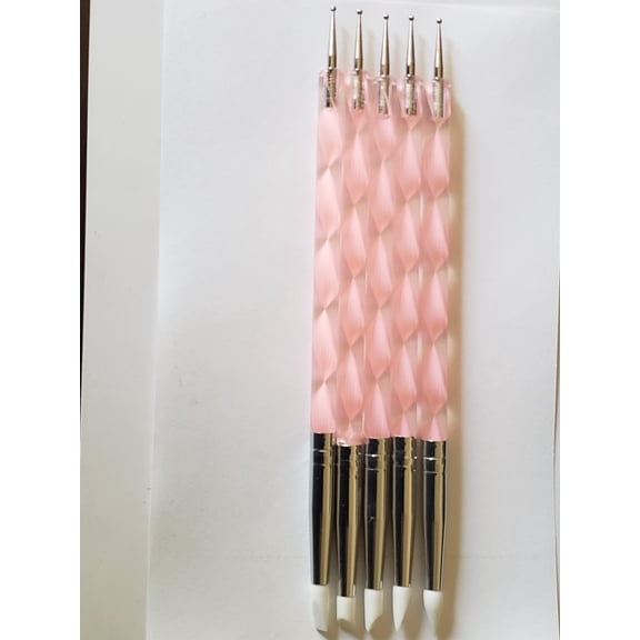 Jargod 5-Piece Nail Art Brushes & Pens, Pink