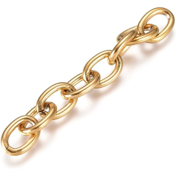 5Pcs 201 Stainless Steel Chain Extender Cable Necklace Bracelet Anklet Extension Chains Golden Durable Chain Extenders for Bracelet Chain 49~50.5mm Making DIY