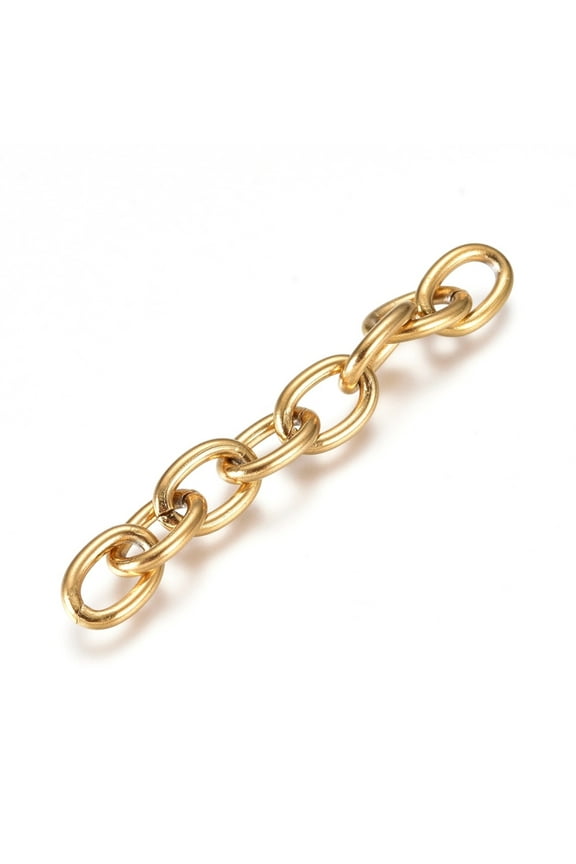5Pcs 201 Stainless Steel Chain Extender Cable Necklace Bracelet Anklet Extension Chains Golden Durable Chain Extenders DIY