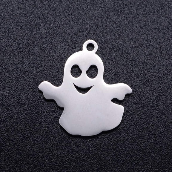 5Pcs 201 Stainless Steel Charms 18x17x1mm Metal Spirit Pendants Theme With 1.5mm Hole for Crafting and Accessories