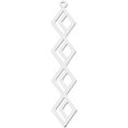 thumbnail image 1 of 5Pcs 201 Stainless Steel Rhombus Pendants Rhombus Pendant Charm Stainless Steel Color Jewelry Findings for Women Birthday Festival Elegant Gifts Personalized Jewelry 48x9x1mm Hole: 1.2mm, 1 of 1