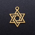 thumbnail image 1 of 5Pcs 201 Stainless Steel Star Pendants Golden Jewelry Findings for Jewish Star of David Pendant Decoration for Necklace Bracelet Jewelry Making 16x12x1mm Hole: 1.5mm, 1 of 2