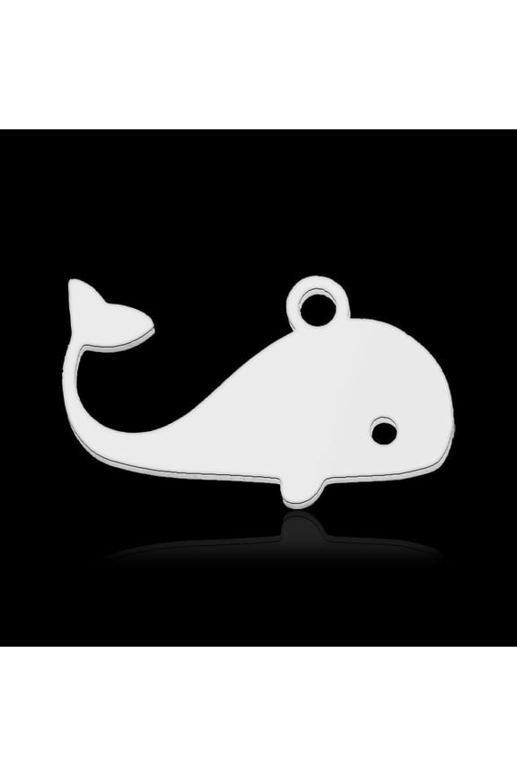 5Pcs 201 Stainless Steel Whale Pendants Whale Shaped Jewelry Findings Stainless Steel Color Pendant Ornament for Women Birthday Festival Elegant Gifts Personalized Jewelry 10.5x18x1mm Hole: 1.6mm