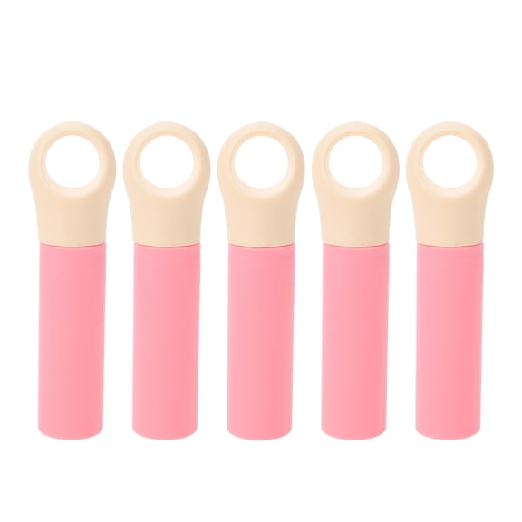 5Pcs 22mm Diameter Pink Broom Handle Replacement Telescoping Cleaning Stick Pole with Hanging Hole