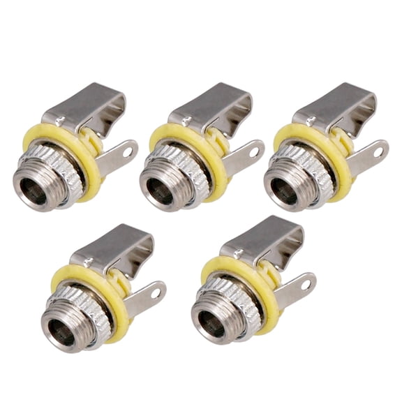 5Pcs 3.5mm 1/8inch Mono Input Jack Plug Socket for Electric Guitar Bass Earphone Speaker Sockets