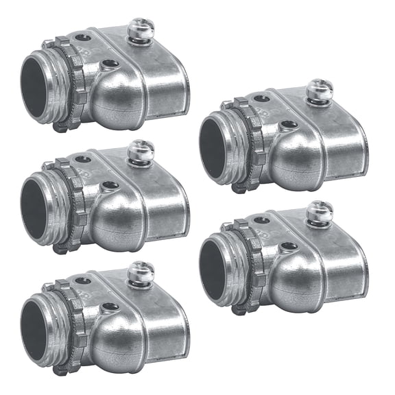 5Pcs 3/8inch Wire Box Connector for Sheathed Cable Metal Die Casting Screw Clamp Metal Electrical Fittings