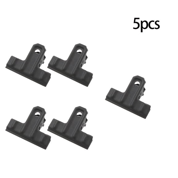 5Pcs 3-Inch Large Metal Hinge Clips, Black Matte Bulldog Clips with Strong Spring Grip, Heavy-Duty Clips for Bags, Photo Paper, Drawing Boards, Office Folders & Home Organization
