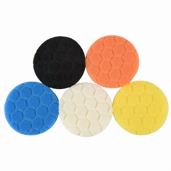 5Pcs 3 Inch Polishing Pads Buffing Sponge Pads Kit for Car Buffer Polisher Sanding, Waxing, Polishing, Sealing Glaze