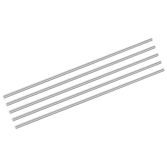 Uxcell 5Pack 304 Stainless Steel Rods, 5.5mm x 356mm Metal Solid Shaft Round Rod Lathe Bar Stock for Model Plane Cars Ship DIY Craft Metal Working