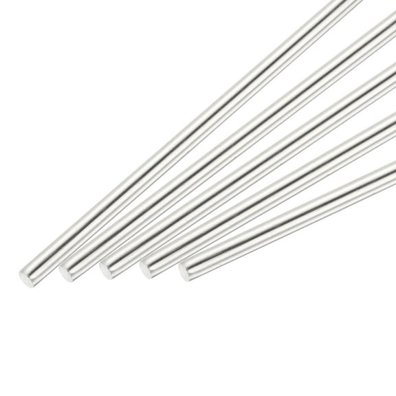 5Pcs 304 Stainless Steel Round Rods Bar, 6mm x 356mm for Various Shaft DIY Craft Model Car