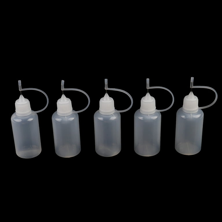 5Pcs 30ml plastic DIY paper quilling glue applicator needle squeeze bottle  