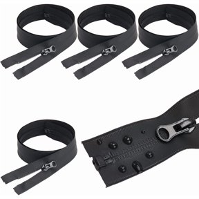 5Pcs 32 Inch Waterproof Zippers Black #5 Pull Separating Zippers Sewer Tailor Tools Replacement for Sewing Crafts Outdoor Clothes Jackets Bags Luggage Down Coats Raincoats Garments