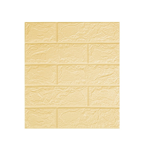 5Pcs 3D Brick Wall Panels Peel And Stick Self Adhesive Waterproof Foam Faux Brick Paneling, Thick 0.1 Inch Pe Foam Material Free From Phthalates Formaldehyde Heavy Metals, For