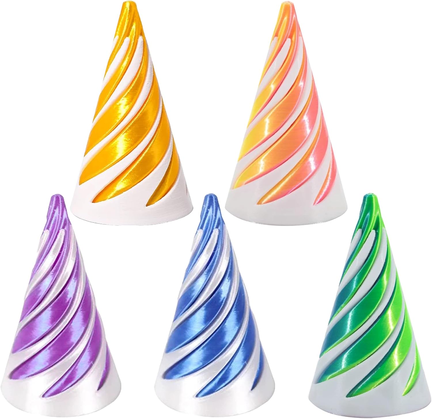 3 Pezzi Impossible Cone Giocattolo Fidget A Spirale, Colorati, In PLA, Antistress Da Scrivania, Regalo Originale