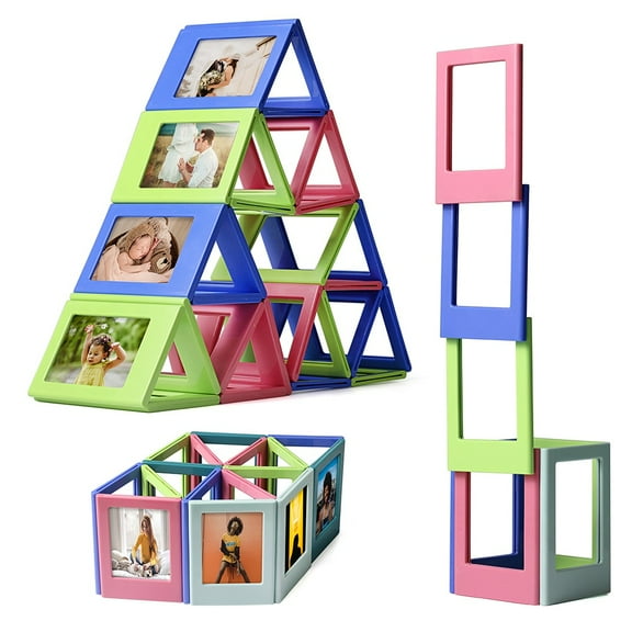 5Pcs 3Inch Magnetic Photo Frame DIY Assembly Picture Holder Decor for Instax