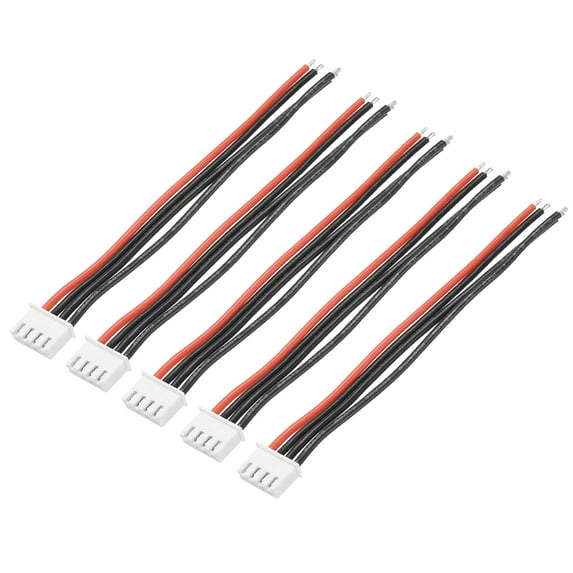 5Pcs 3S Balance Charger Cable 100mm 22AWG Lipo Balance Wire Connector Extension Cable RC Lipo Battery Charger