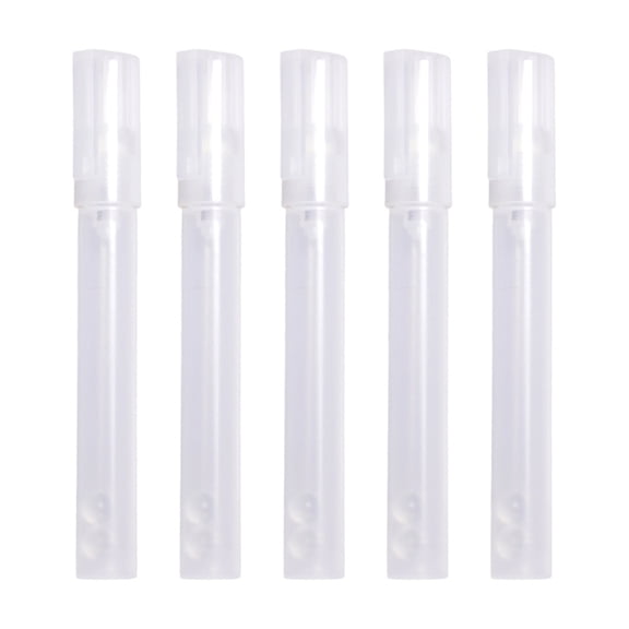 5Pcs 4.5MM Round Tip Clear Empty Marker Refillable Empty Acrylic Paint Pen For Acrylic Painting Sketching Illustrations