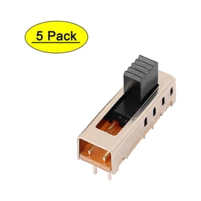 5Pcs 4 Position 10P 2P4T Panel Mount Micro Slide Switch Latching Power Switch