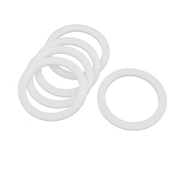 5Pcs 45x35x2mm Flange Sealing Gasket Pipe Fitting Ferrule White