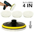 thumbnail image 1 of 5Pcs 4Inch Buffing Polishing Pads Wool Wheel Mop Kit For Car Polisher Drill, 1 of 5