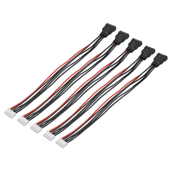5Pcs 4S Balance Charger Cable 200mm 22AWG Lipo Balance Wire Connector Extension Cable RC Lipo Battery Charger