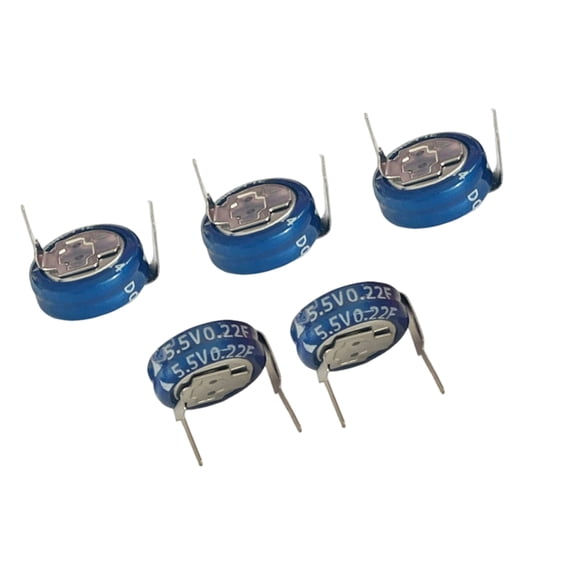 5Pcs 5.5V 0.22F H-Type Super Capacitor, Fast Charging High Power Density, Industrial Grade Energy Storage (40 to +70)