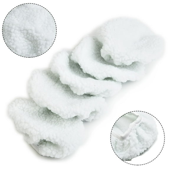5Pcs 5-6inch Polishing Bonnet Buffer Pad Sets Soft Wool Pad For Boat Car Polish Buffer Drill Wheel Polishing Removes Scratch Mat