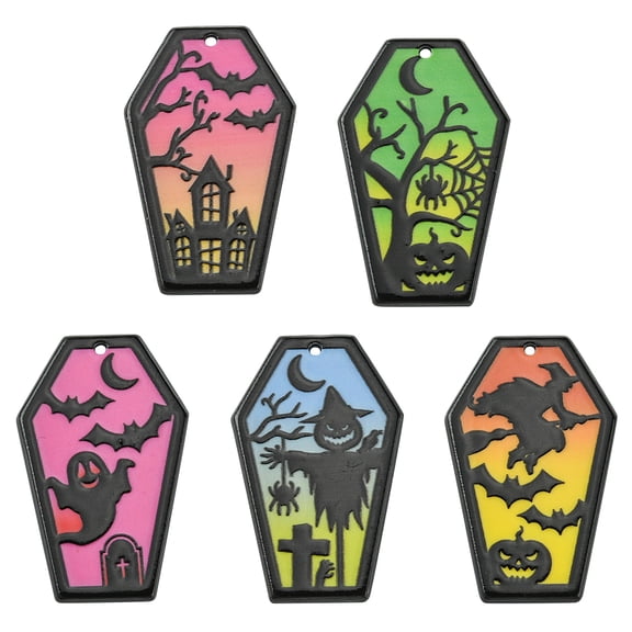 5Pcs 5 Colors Acrylic Pendants Polygon Mixed Color 42x26.5x2.5mm Hole: 1.5mm 1pc/color DIY