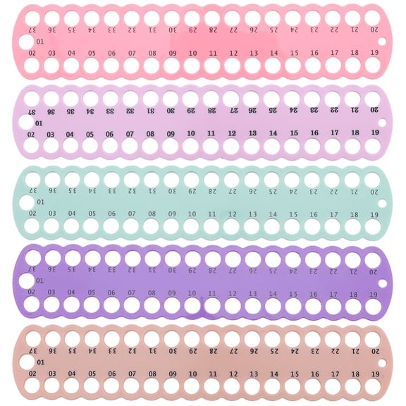 5Pcs 5 Colors Plastic Embroidery Thread Plate Stitch Threading Board Tools Rectangle Mixed Color 59x300x2.5mm 1pc/color diy