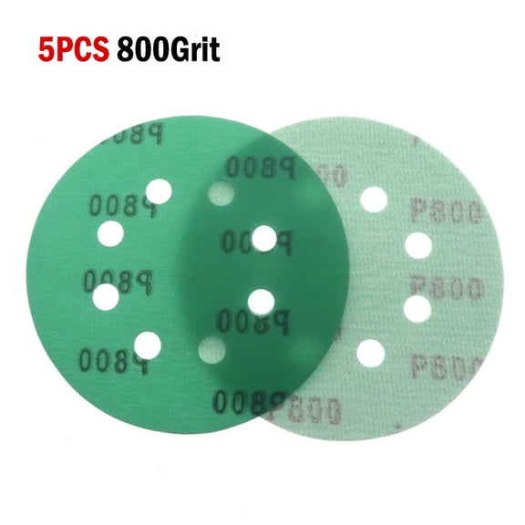 5Pcs 5 Inch 125MM 8 Hole Sanding Disc Hook & Loop Wet Dry PET Film Sandpaper Abrasive Polishing Tools 60-2000 Grit