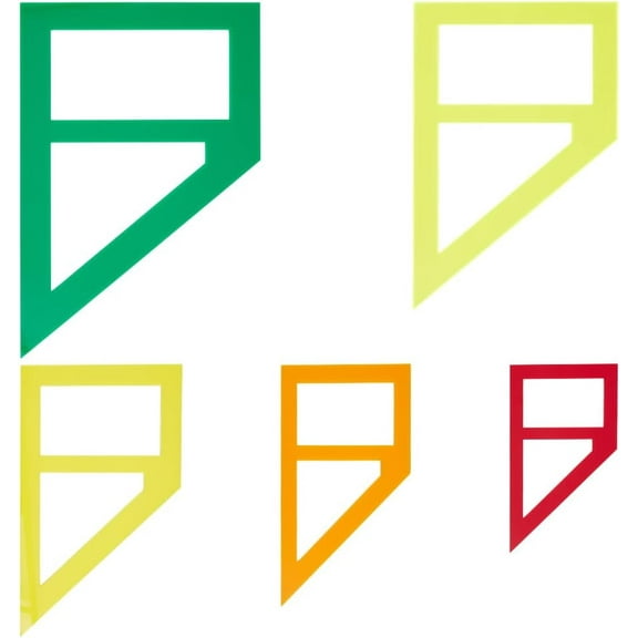 5Pcs 5 Sizes Dog Bandana Sewing Template Set Trapezoid Reversible Template Quilting Stencil Acrylic Quilting Template Stencil Sewing Rulers Set for Dogs Cats Pet Bib Bandana Headscarf Making diy