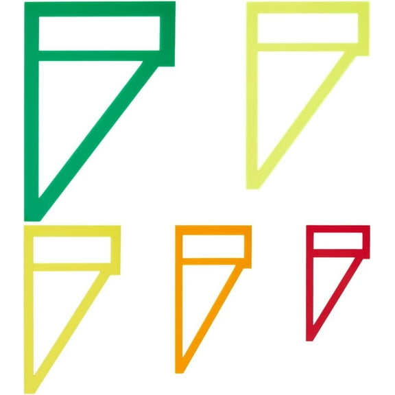 5Pcs 5 Sizes Reversible Template Quilting Stencil Dog Bandana Sewing Template for Dogs Cats Pets Bib Bandana Headscarf Making Set Acrylic Quilting Template Stencil Sewing Rulers Set