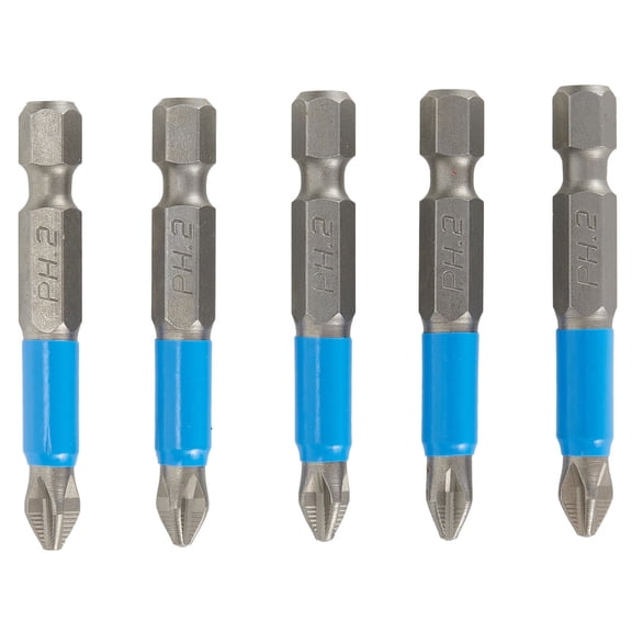 5Pcs 50Mm Ph2 Cross Screwdriver Bits Anti Slip Hex Shank Electric Screwdriver