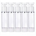 thumbnail image 1 of 5Pcs 50ml/1.7oz Airless Pump Bottles Vacuum Travel Bottles for Lotion Shampoo Liquid Soap and Other Beauty Product DIY, 1 of 9