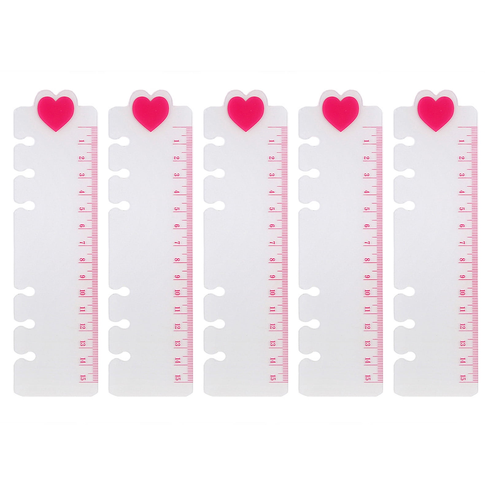 5Pcs 6 Hole Pre-Punched Binder Ruler Book Page Divider Bendable Plastic ...