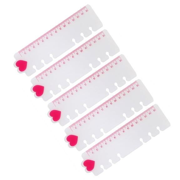 5Pcs 6 Hole Pre-Punched Plastic Binder Divider Flexible Plastic Bookmarks Ruler For Refillable Notebook Journal Planner