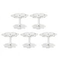 5Pcs 6 Holes Acrylic Ice Cream Cone Stand Holder Transparent