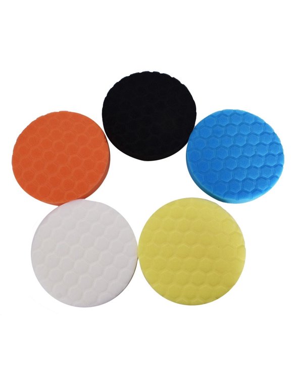5Pcs 6 Inch Backing Plate Compound Buffing Sponge Pads Polishing Pads Kit