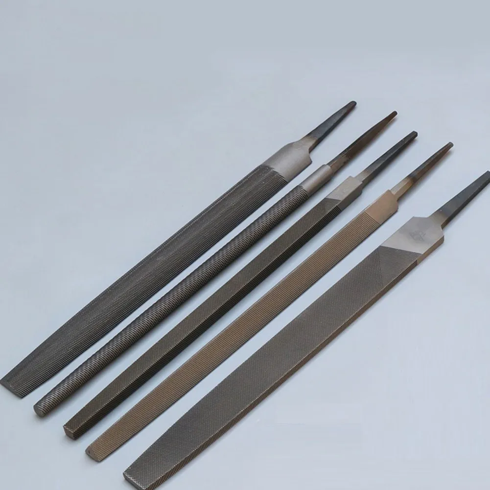 5Pcs 6 Inch Industrial Steel Files Set Flat/Round/Half Round/Triangle ...