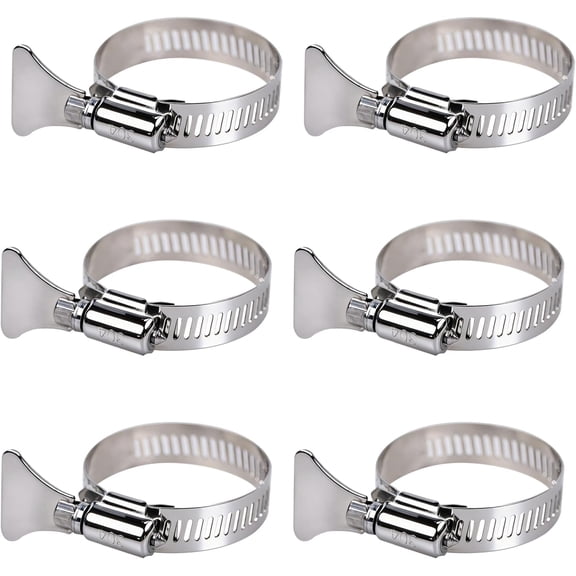 5Pcs 60mm(2-3/8") Cable Clamp, 2 Hole 304 Stainless Steel Rubber Coated Cushion Insulated Cable Clamps U Holder Pipe Strap with Self-Tapping Screws for Tube Wire, Black