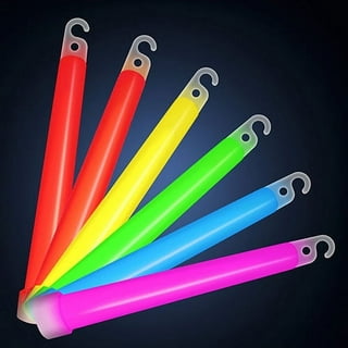 5pcs Outdoor Emergency Glow Sticks 6 Inch Fluorescence Light Waterproof  with Hook Non-toxic Hiking Camping Equipment