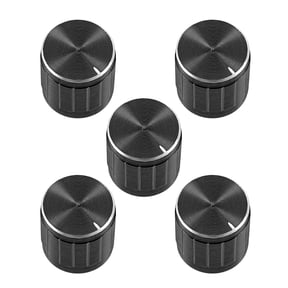 5Pcs 6mm Insert Shaft Aluminum Alloy Potentiometer Rotary Knob Pots