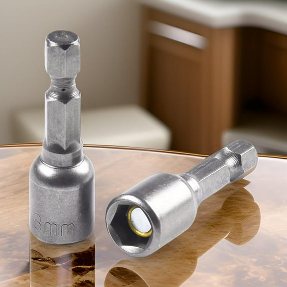 5Pcs 8Mm Magnetic Nut Driver Set 1/4 Hex Socket Adapter Drill Bit Length 42Mm