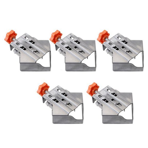 5Pcs 90 Right Angle Clamp Quick Positioning Clamp Closed Type Fixing Clips Stainless Steel Locator Fixing Clamp Clips,5 x Right Angle Clamp,As Shown
