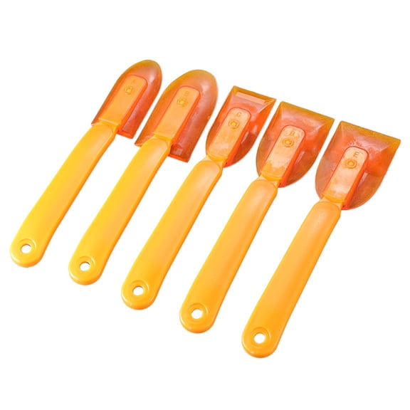 5Pcs ABS Rubber Squeegee Scrapers Soft Edges Comfortable Nonslip Handle Grout Cleaning Tool For Various Surfaces