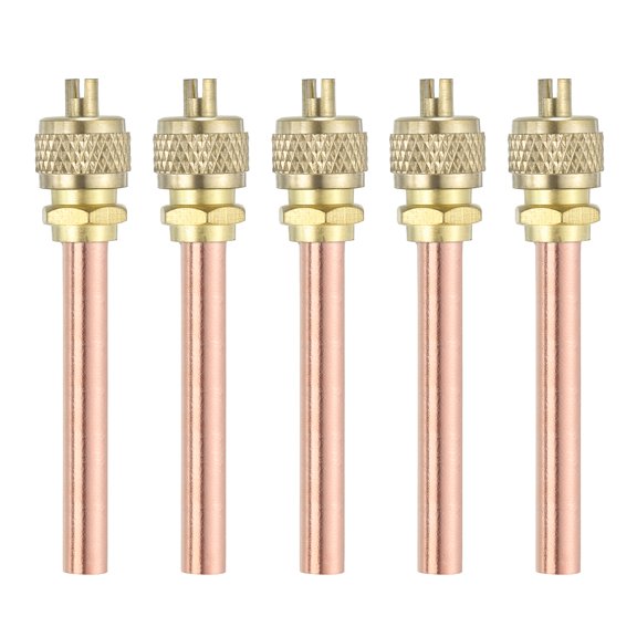 5Pcs Access Service Valves, 1/4" OD x 2.68" Length Filling Access Valves