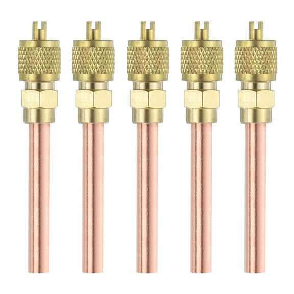 5Pcs Access Service Valves, 1/4" OD x 2.95" Length Filling Access Valves