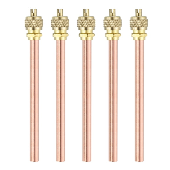 5Pcs Access Service Valves, 1/4" OD x 4.06" Length Filling Access Valves