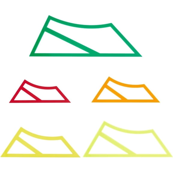 5Pcs Acrylic Belt Templates Sewing Tools Colorful 183~412x66~150x2.5mm