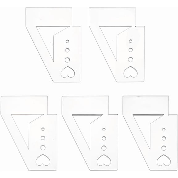 5Pcs Acrylic Box Making Template Kits Clear 80x60x4.5mm artisanal